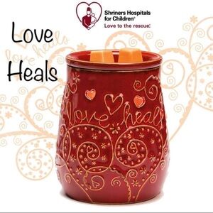 Scentsy Red and Gold Candle Holder